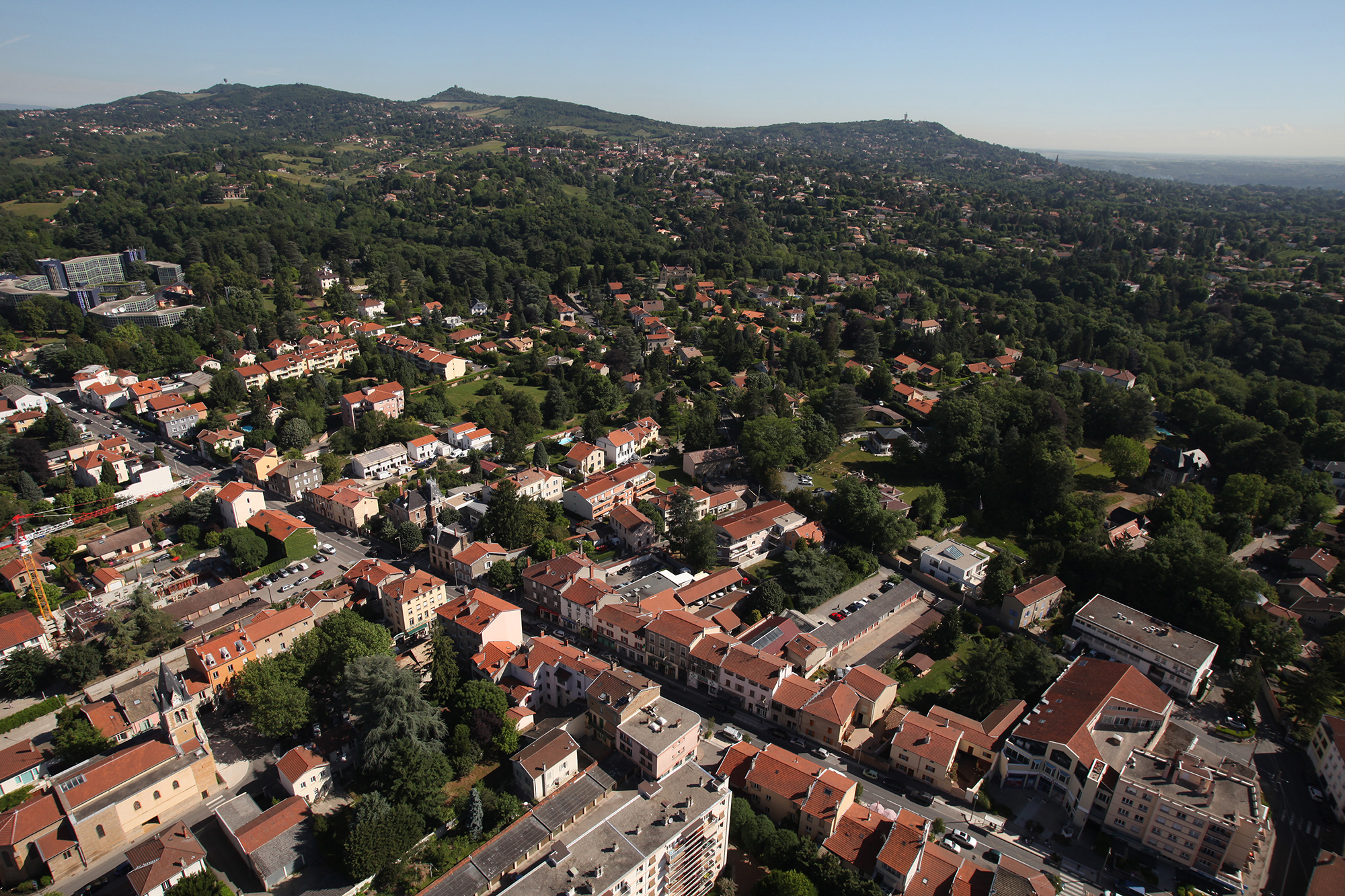 Champagne-au-Mont-d'Or vue du ciel © Ville de Champagne-au-Mont-d’Or